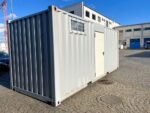 20 Fuß Containergarage mit Rolltor Sektionaltor Fenster grau RAL 7040 – Bild 10