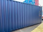 40 Fuß High-Cube-Seecontainer, One-Trip , blau – Bild 3