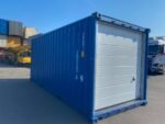 20 Fuß Container Garage mit Rolltor RAL 5010 Enzianblau – Bild 4